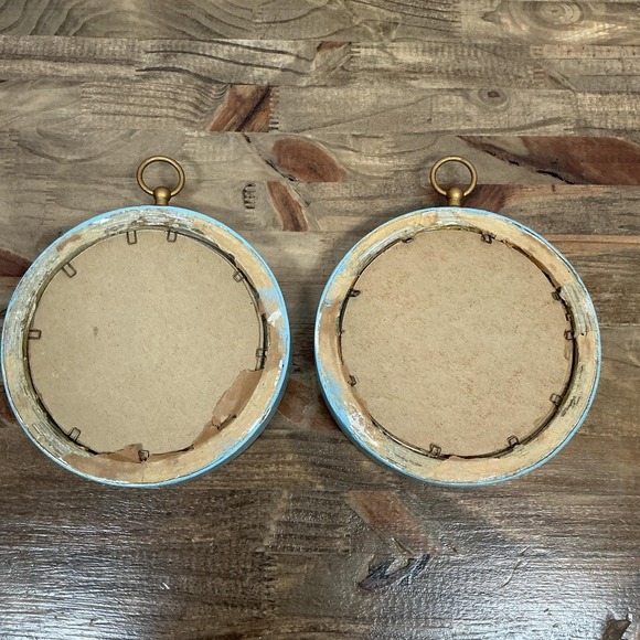 Set 2 Vintage Round Frame Silhouette Victorian Horse and Buggy Carriage Couple - Picture 6 of 6